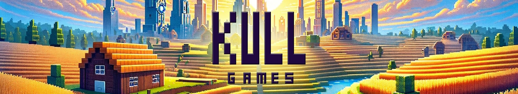 KullGames Banner showing Minecraft adventure imagery